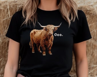 Highlander Cow Shirt, Scottish highlander Cow T-Shirt, Country Cow Shirt, Hairy Coo, Cute Highlander Cow Shirt, Cute Highlands Cow Shirt