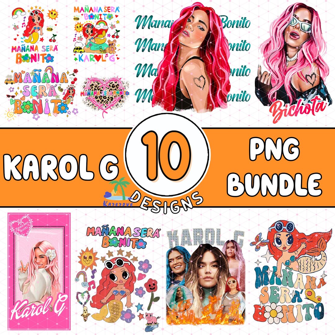 Karol G Png Bundle Designs Digital Download Trendy New Album Png