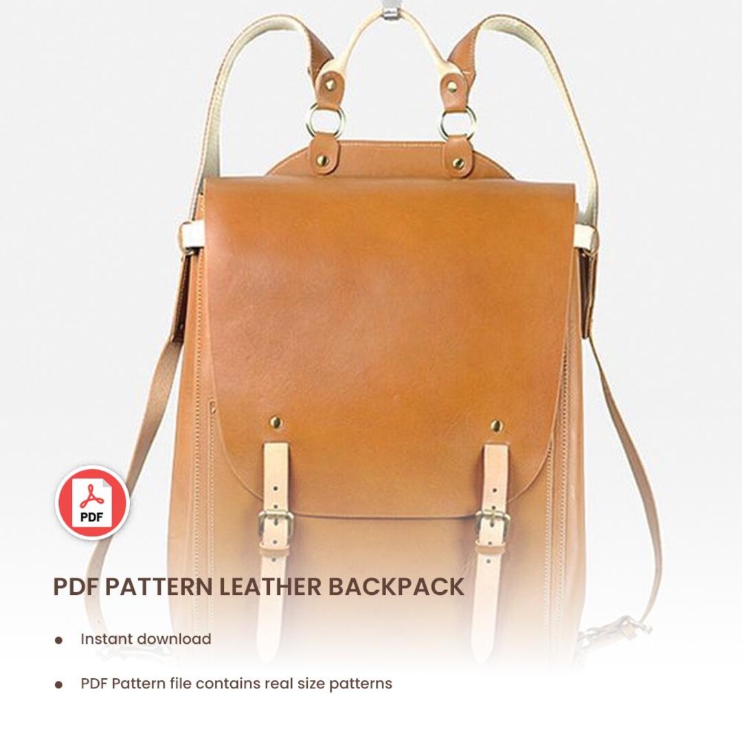 Patterns Man Backpack Pattern PDF Pattern Handcrafted Leather Backbag Personalized Gift,father Day ...