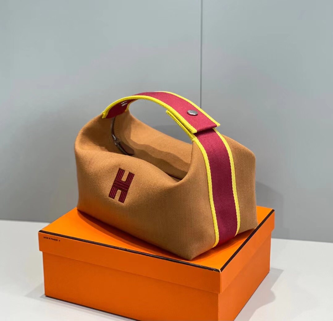 Hermès Toile Bride-A-Brac Travel Case Brown Cloth ref.1006779
