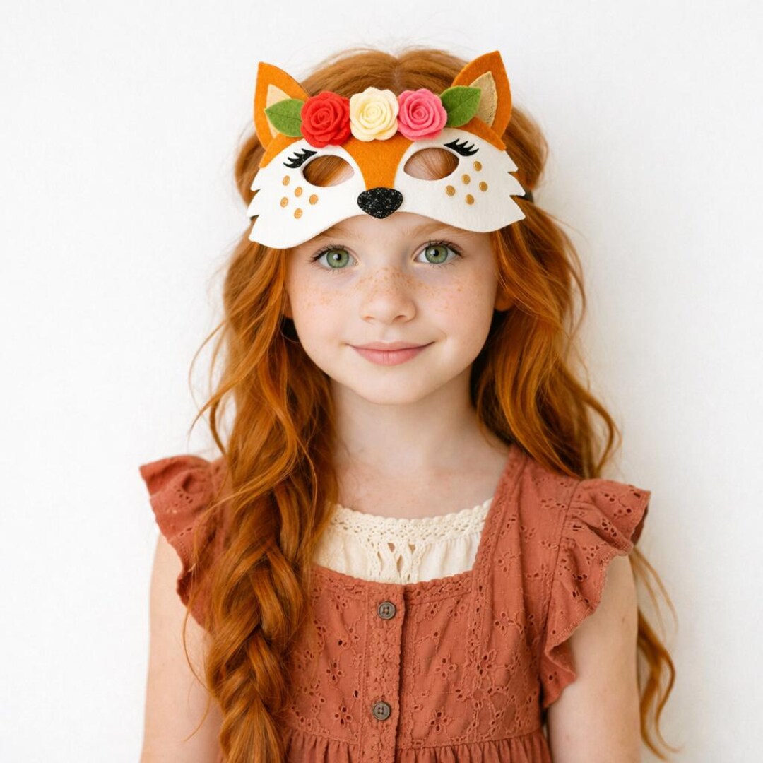 Pattern For Fox Mask Fox Mask Sewing Pattern PDF, Felt Animal Mask DIY, Kids Costume Mask ...