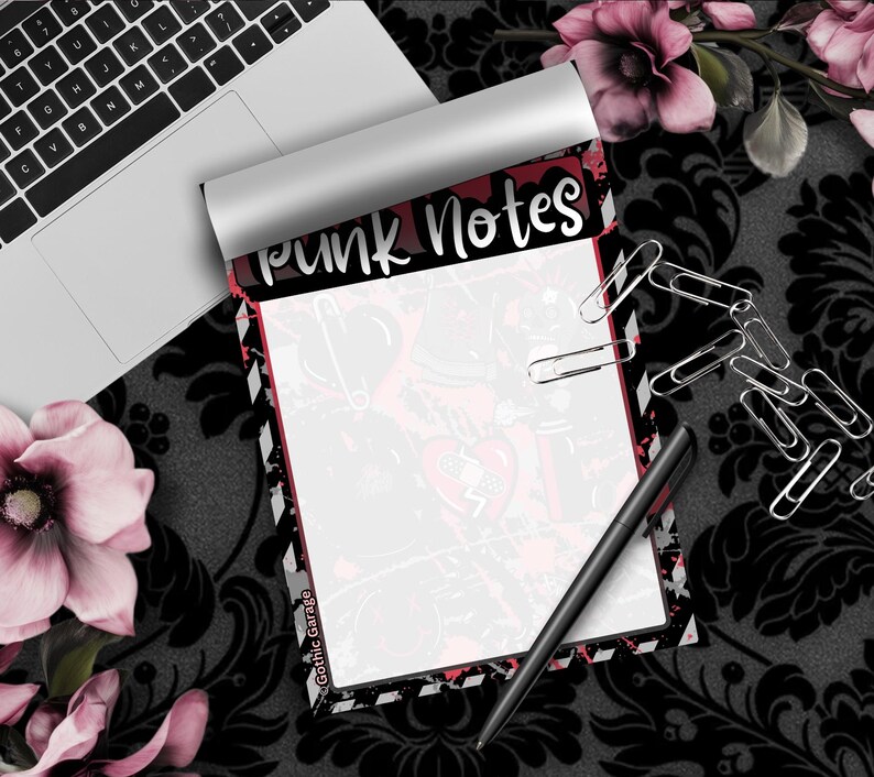 Punk Note Paper Punk Notes Notepad: Grunge Alt Stationery for Rebels - 50 Tear-off ...