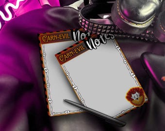 Carn-Evil Notepad: lista di cose da fare per il carnevale inquietante, articoli di cancelleria per fan dell'horror