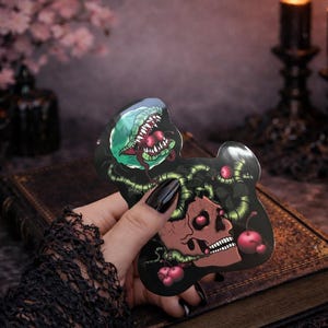 Cherry Skull Venus Flytrap Die Cut Waterproof Sticker
