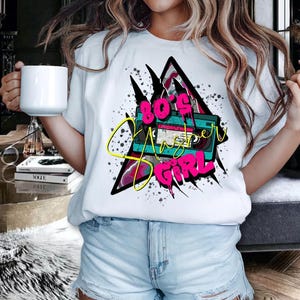 Slasher Girl PNG des années 80 – Design rétro par sublimation d'horreur