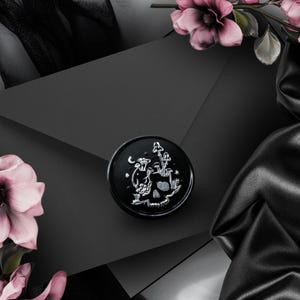 Skull & Mushrooms Wachs Siegel – Gothic Soja Wachs Aufkleber für Umschläge, Journals und Geschenke