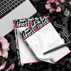 Blank Ghost Notes Tear-Off Notepad – 50 Sheets of Spooky Cute Stationery for Horror Fans & Hauntingly Organized Lists