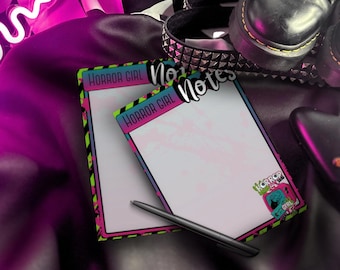Blocco note Horror Girl: lista di cose da fare in stile retrò e spettrale (50 fogli)