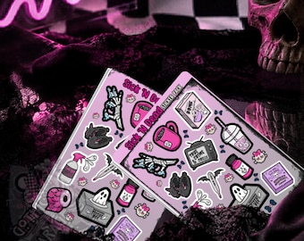 Sick 'N Dead Gothic Pastel Sticker Sheet – Scrapbooking Stickers