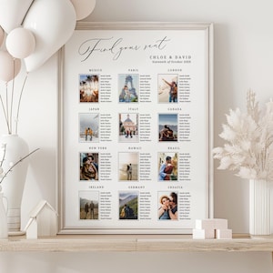 Hochzeit Sitzplan Vorlagen Bilder, SOFORTIGER DOWNLOAD, Sitzplan Sitzplan für die Gäste, Sitzplan für die Gäste - EP100