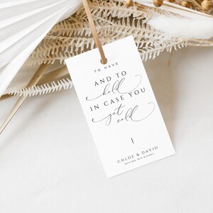 Wedding Blanket Tags, INSTANT DOWNLOAD, Tags For Blankets At Wedding, To Have And To Hold In Case You Get Cold, Minimalist Tag - EP100