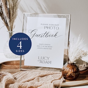 Photo Guest Book Sign 5x7, INSTANT DOWNLOAD, Camera Guest Book, Photo Booth Guest Book, Wedding Sign, Modern Minimalist Wedding- EP001