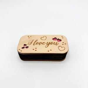 San Valentino - Cofanetto per cioccolatini in legno PERSONALIZZATO