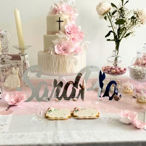Scritta in PLEXIGLASS PERSONALIZZABILE, disponibile in colori a scelta. Compleanno - Battesimo - Comunione - Matrimonio - Idea regalo