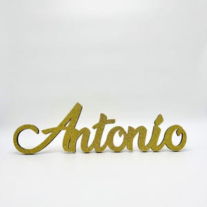 Scritta in Legno Personalizzata GLITTERATA - feste di compleanno, eventi, comunione, cresima, battesimo, matrimonio