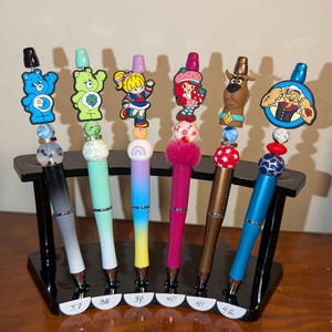 80s Cartoon Theme Beaded Pens