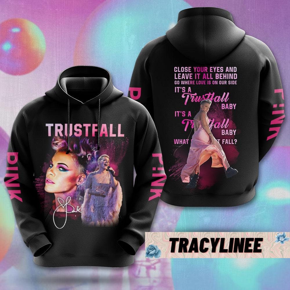 Discover Pink Trustfall Tour 2023 Hoodie, Pink Summer Carnival 2023 3D Hoodie