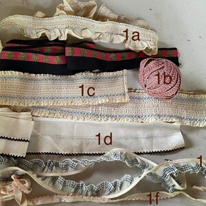 Vintage lace ribbons, trim and scraps