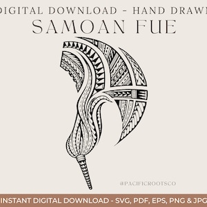 Samoan Fue (Ceremonial Fly Whisk) Download digitale Tribal Tatau Polinesiano Pacific Island Tattoo Pattern 684 685 Motif Culture Pattern SVG
