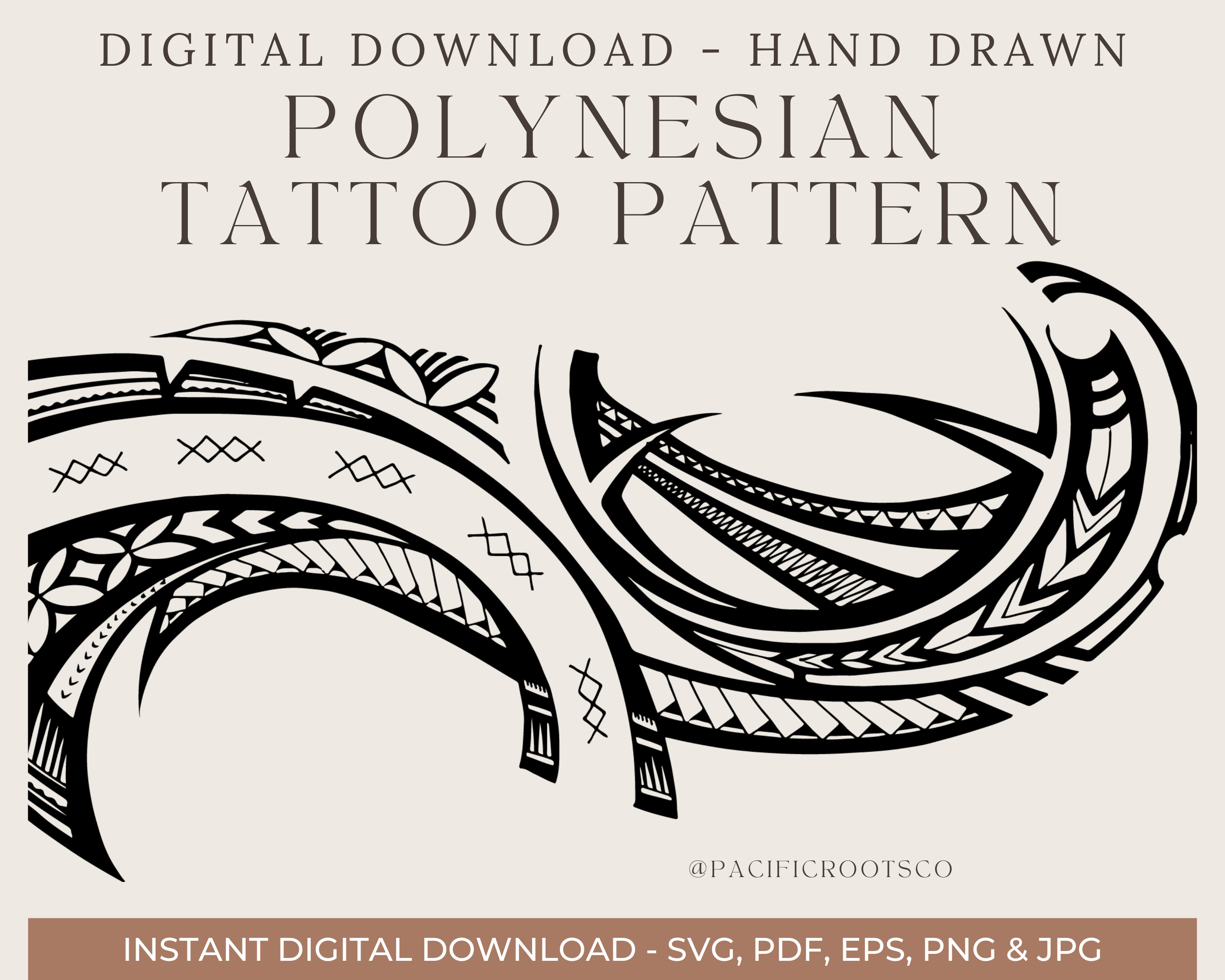 Polynesian Samoa Digital Download Tattoo Pattern Tribal Tatau Pacific