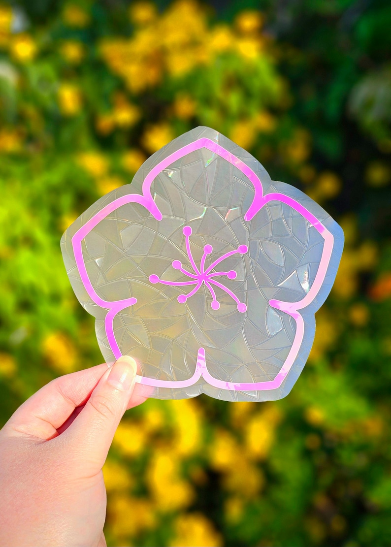 Cherry Blossom Suncatcher Sakura Rainbow Maker Rainbow Prism Sticker ...