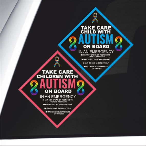 Autism Awareness Car Sticker: Child/Children On Board Vinyl Decal