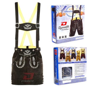 German Traditional Women Skirts Oktoberfest BAVARIAN Skirts Real Suede Leather Lederhosen Skirts with Free Matching Suspender