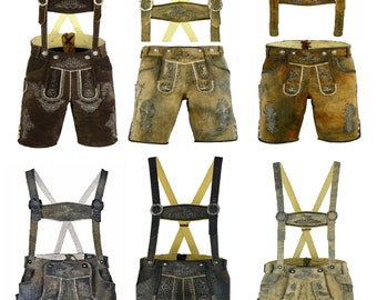 German Bavarian Shorts Lederhosen Men Shorts Oktoberfest Men Costumes Shorts Trachten Men Shorts German Festival Bavarian Shorts