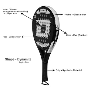 Dynamite Eagle Glass Fiber Padel Racket: Beginner Tennis Paddle