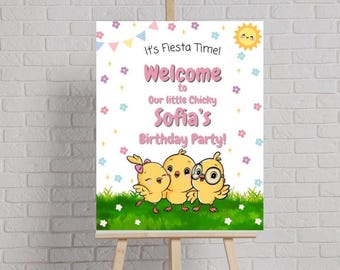 Canticos Digital Welcome Sign Invitation | Kids Birthday Party Invite | Instant Download