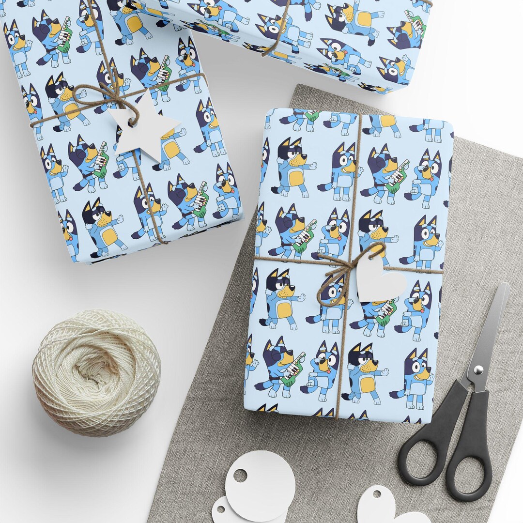 Bluey Wrapping Paper, Celebration Wrapping Paper, Fun Gift Wrap for ...