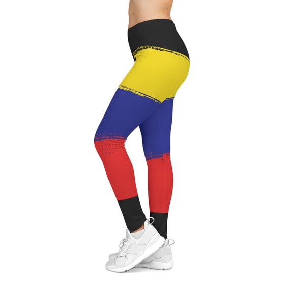 Colombia colors leggings, These leggings are designed for comfort, elasticity and softness. Can be worn as stand-alone garments