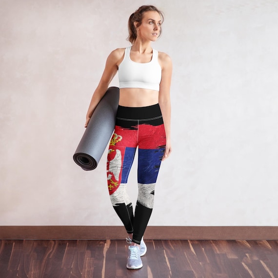 Yoga Leggings with Serbian colors