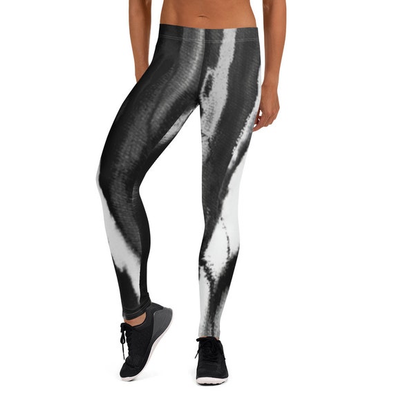 Crazy black and white Leggings, These leggings are designed for comfort, elasticity and softness. Can be worn as stand-alone garments