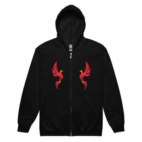 Unisex heavy blend zip hoodie with Phenix on the front