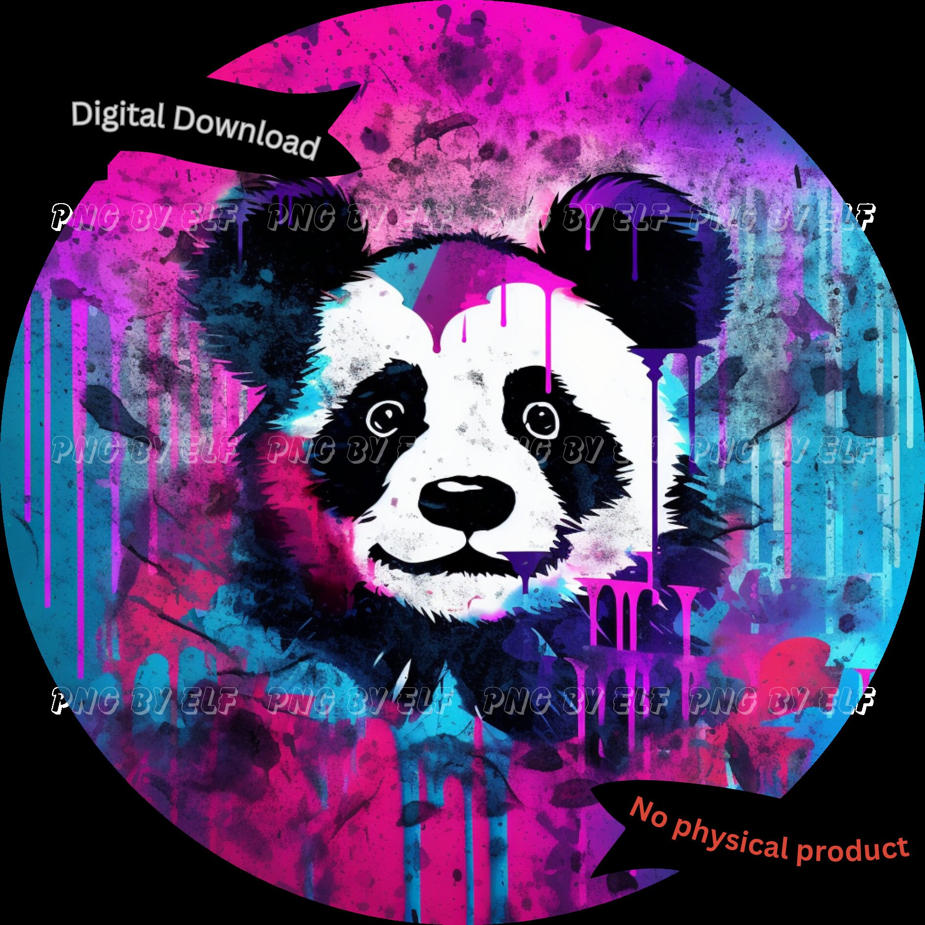 Panda Graffiti Art PNG, Sublimation Designs (digital Download) - Etsy