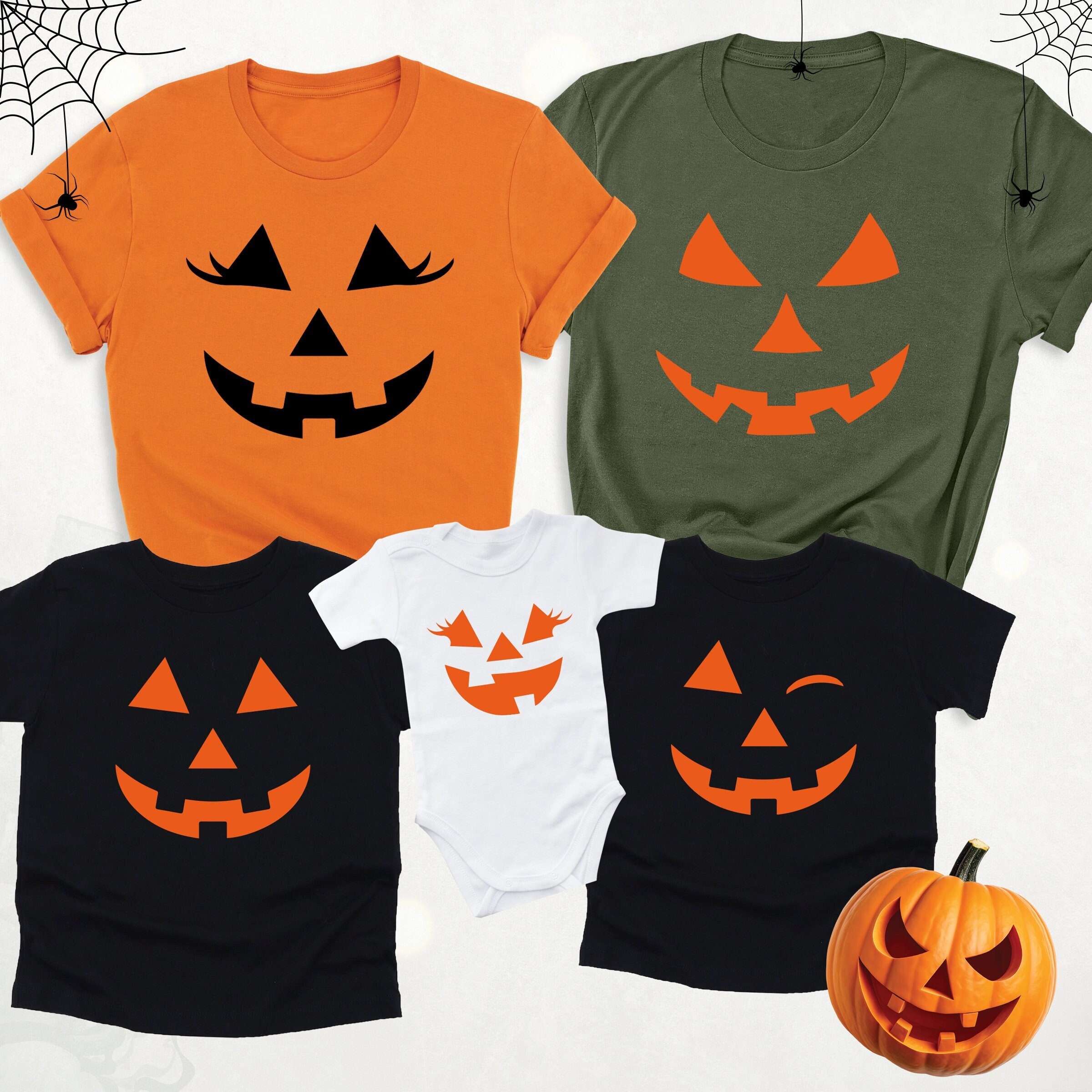 Pumpkin Face Family Halloween T-shirt Graphic by shipna2005