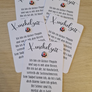 Karte Kuschelzeit Pinguin 5er /10er Set  Geburtstag Danke Silvester Ostern Weihnachten Glücksbringer Muttertag