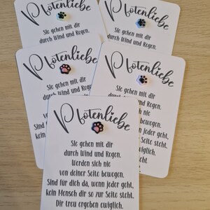 Karte als Give away, nachhaltig, 9x12cm Pfotenliebe Katze Hund Tier 5er /10er Set  Geburtstag Danke Silvester Ostern Glücksbringer