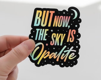 Opalite Sky Holographic Sticker: Weatherproof Vinyl Decal