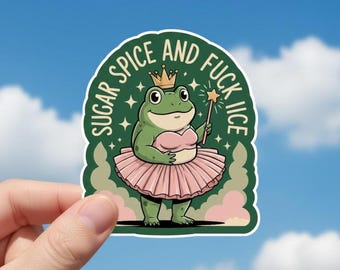 Sugar Spice F * ck ICE Alligator Aufkleber, politscher Proteoaufkleber, Anti ICE Frosch Aufkleber