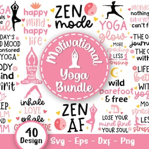 Motiverende Yoga Svg Bundel, Meditatie Quotes Svg, Spirituele Svg, Yoga Pose Svg, Lotus Flower Svg, Namaste Svg, Svg-bestanden voor Cricut