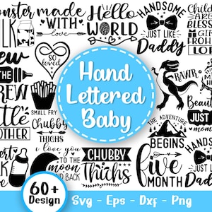 Ręcznie napisany pakiet Svg dla niemowląt, Baby Shower Svg, Noworodek Svg, Cytat dla niemowląt, Słodkie powiedzenie dziecka Svg, Powiedzenie chłopca i dziewczynki Svg, Pliki Svg dla Cricut