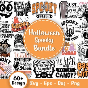 Halloween Spooky SVG Bundle, Farmhouse Halloween Sign Svg, Halloween Welcome Svg, Vintage SVG, Spooky Svg, Ghost Svg, Svg Files For Cricut