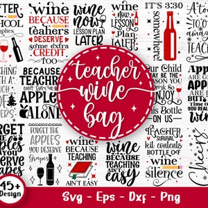 Teacher Wine Bag, Pairs Well With Summer Break, Wine Bottle Cover, Teacher Appre