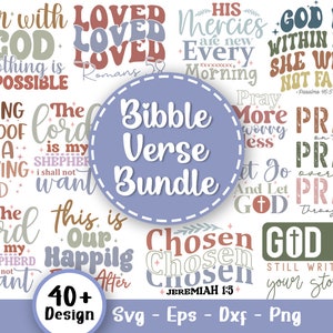 Bible Verse Svg Bundle, Christian Svg, Religious Svg, Scripture Svg, Blessed Svg, Jesus Svg, Faith Svg, Pray on It Svg, Svg Files For Cricut