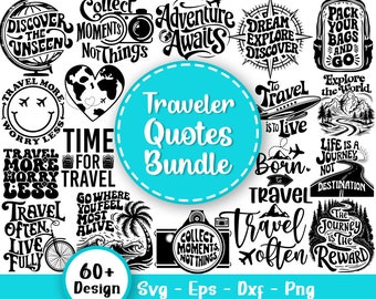 Travel Quotes Svg Bundle, Funny Travel Svg, Traveling Svg, Travel Clipart, Vacation Svg, Airplane Svg, Vacation Trip, Svg Files For Cricut