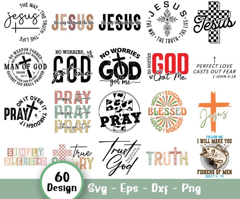 Christian Quotes Svg Bundle, Scripture Svg, Bible Verse Svg, Religious ...