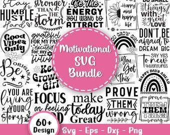 Motivational Svg Bundle, Inspirational Svg, Positive Svg, Self Love Svg, Mental Health Svg, Mental Health Awareness, Svg Files For Cricut