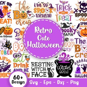 Paquete SVG retro lindo de Halloween, letrero de Halloween de granja Svg, Svg de bienvenida de Halloween, Svg espeluznante vintage, Svg fantasma, archivos Svg para Cricut